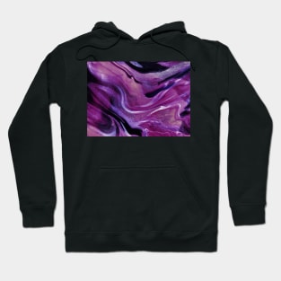 Purple Glow Abstract Fluid Art Hoodie